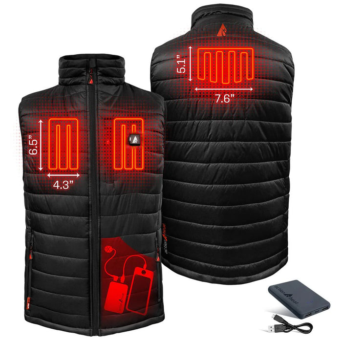 ActionHeat 5V Men's Insulated Puffer Battery Heated Vest (8840211234981)