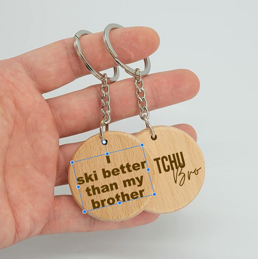 I ski Better than my brother Keychain (circle) (8042248470693)
