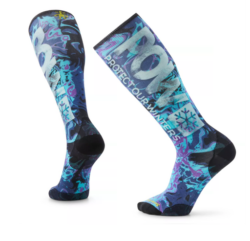 Smartwool Ski Zero Cushion POW Print Over The Calf Socks (7932251472037)