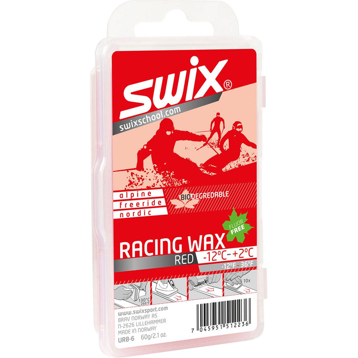 SWIX UR8 Red Bio Racing Wax, 60g (RACE) (8118167732389)